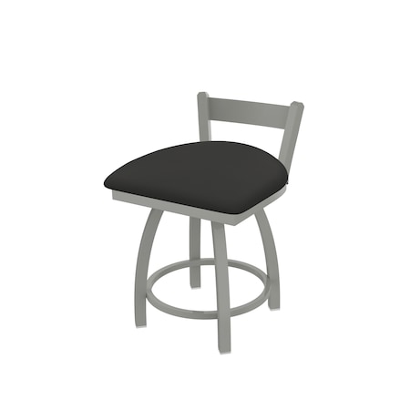 Holland Bar Stool Co 18" Low Back Swivel Vanity Stool, Nickel Finish, Canter Iron Seat 82118AN008